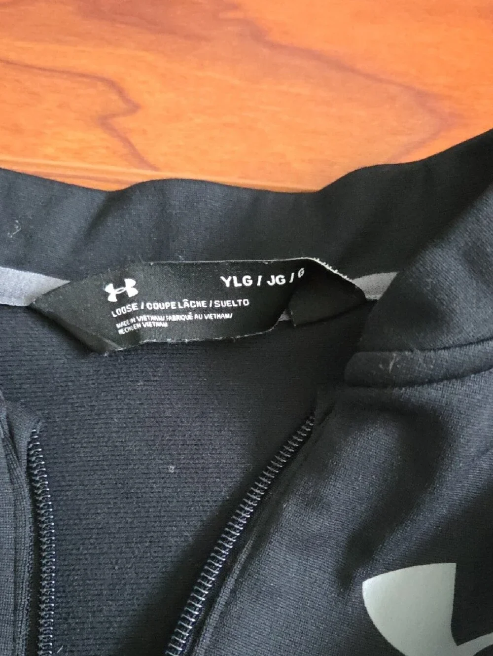 Under Armour Black Full-Zip Track Jacket with Logo